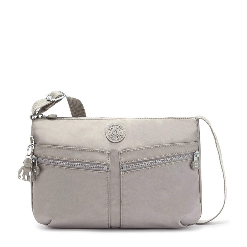 KIPLING KIPLING Kipling Womens Izellah Bag, Super Light Everyday Purse, Nylon Shoulder Crossbody Bag, Grey Gris, 12.25 L X 9.25 H X 5 D US - Image 1